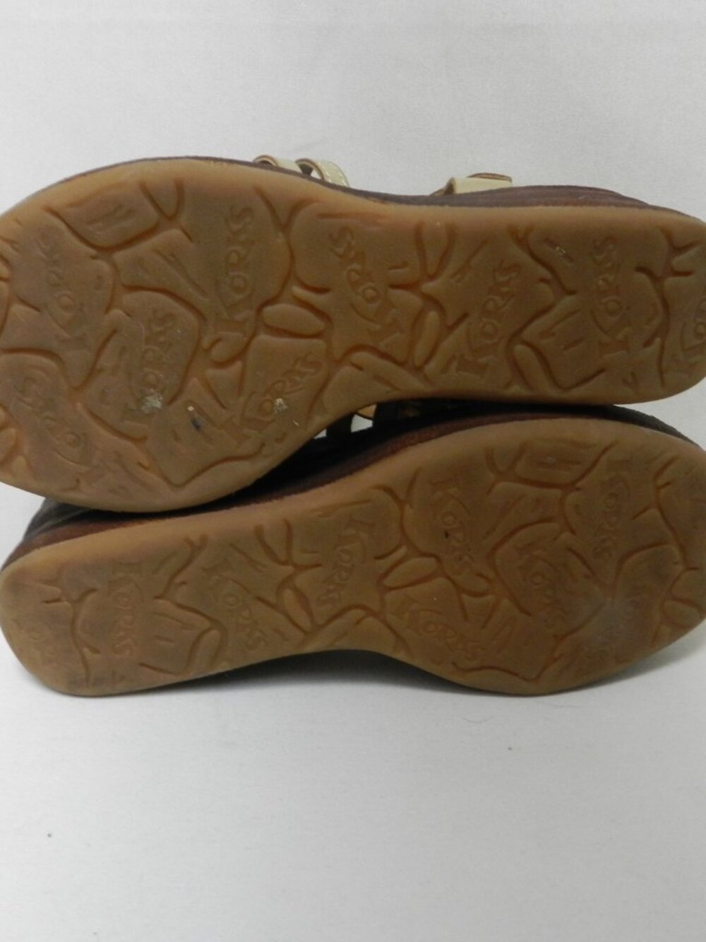 Korks Kork Ease Marley Leather Wedge slingback taupe sandals comfort Size Sz 6 - Picture 11 of 13